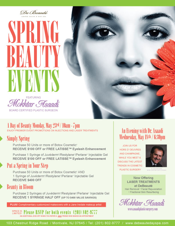 Cosmetic Injectables New Jersey Spring Beauty Event